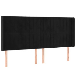 Sommier tapissier avec matelas et LED Noir 200x200 cm Velours