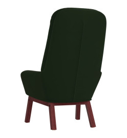 Chaise de relaxation Vert foncé Velours