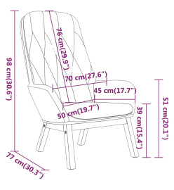 Chaise de relaxation Vert foncé Velours