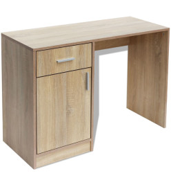 Bureau avec tiroir et placard 100 x 40 x 73 cm Chêne