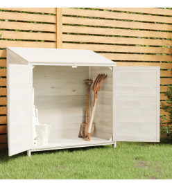 Remise de jardin Blanc 102x52x112 cm Bois de sapin solide