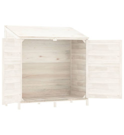 Remise de jardin Blanc 102x52x112 cm Bois de sapin solide