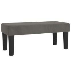 Banc Gris foncé 70x30x30 cm Velours