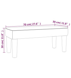 Banc Gris foncé 70x30x30 cm Velours