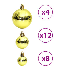 Boules de Noël 100 pcs vert clair 3 / 4 / 6 cm