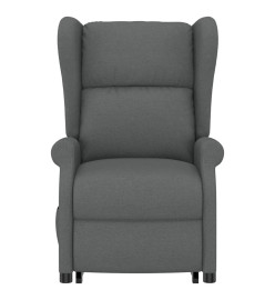 Fauteuil de massage inclinable Gris foncé Tissu