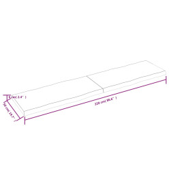 Dessus de table bois chêne massif non traité bordure assortie