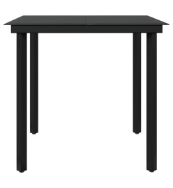 Mobilier de salle à manger d'extérieur avec coussins 3 pcs Noir