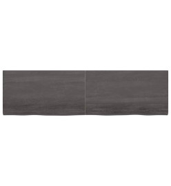 Étagère murale gris foncé 220x60x4 cm bois chêne massif traité