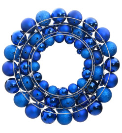 Couronne de Noël bleu 45 cm polystyrène