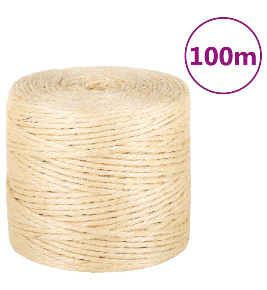 Corde 100 % sisal 4 mm 100 m