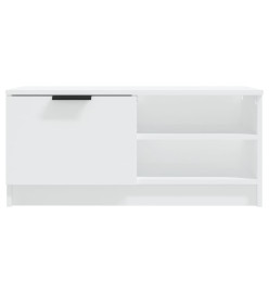 Meuble TV Blanc 80x35x36,5 cm Bois d'ingénierie