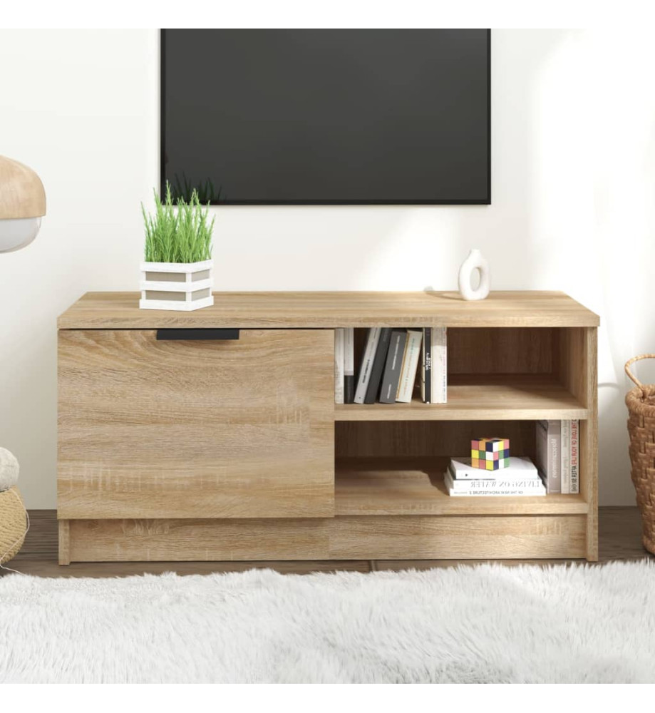 Meuble TV Chêne sonoma 80x35x36,5 cm Bois d'ingénierie