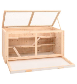 Cage à hamster 104x52x54 cm bois massif de sapin