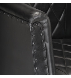 Fauteuil Noir Cuir véritable de chèvre