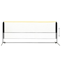 Filet de badminton réglable 400x103x94-158 cm Métal