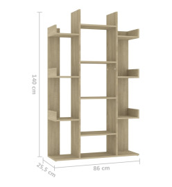 Bibliothèque Chêne Sonoma 86x25,5x140 cm Aggloméré