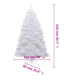 Sapin de Noël artificiel à charnières avec neige floquée 210 cm