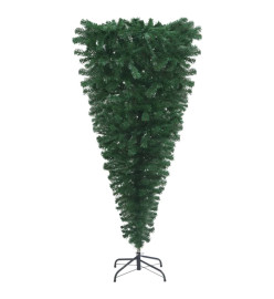 Sapin de Noël artificiel renversé avec support Vert 210 cm