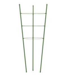 Supports pour plantes de jardin 3 anneaux 5pcs Vert 75 cm Acier