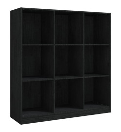 Bibliothèque/Séparateur de pièce Noir 104x33,5x110cm Pin massif