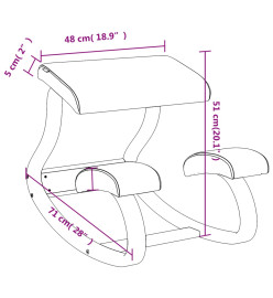 Chaise assis-genoux crème 48x71x51 cm contreplaqué de bouleau