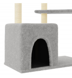 Arbre à chat avec griffoirs en sisal gris clair 107,5 cm