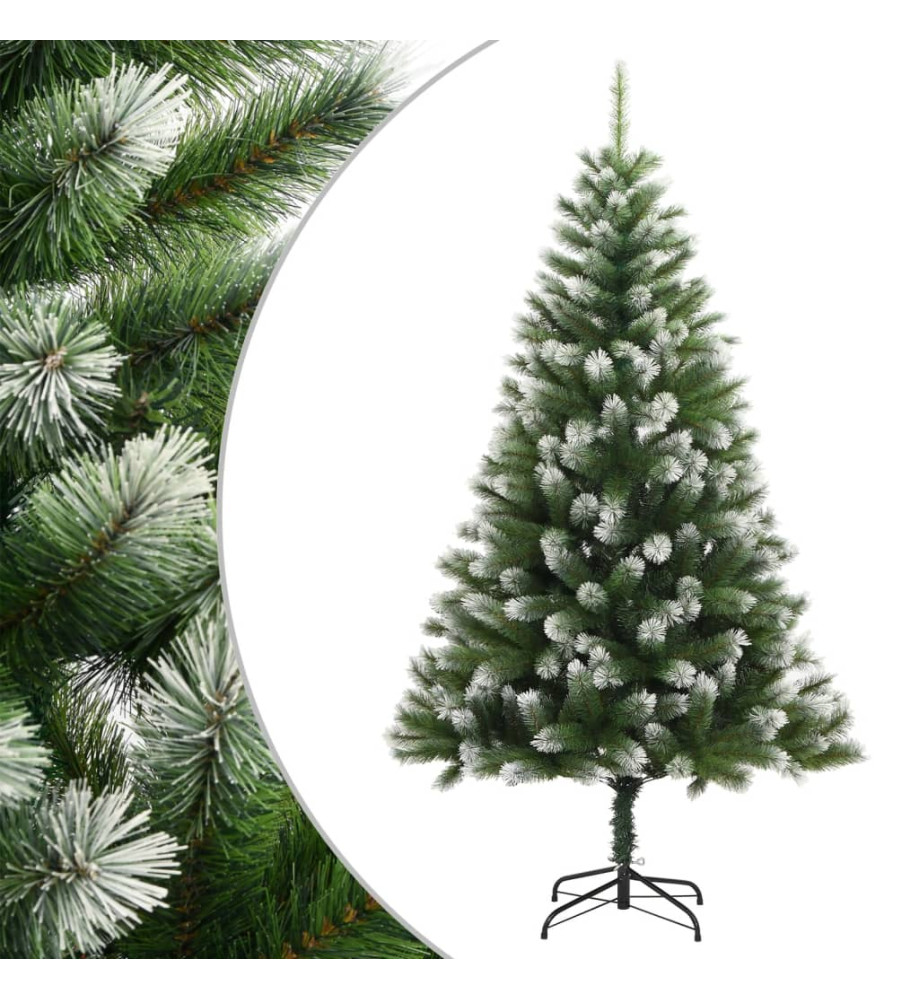 Sapin de Noël artificiel à charnières avec neige floquée 150 cm