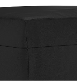 Ensemble de canapés 4 pcs avec coussins Noir Similicuir