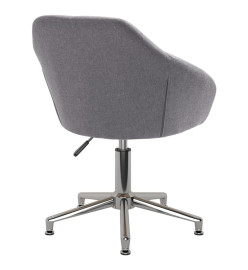 Chaise pivotante de bureau Gris clair Tissu