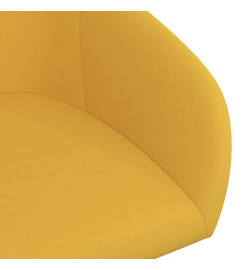 Chaise pivotante de salle à manger Jaune Velours