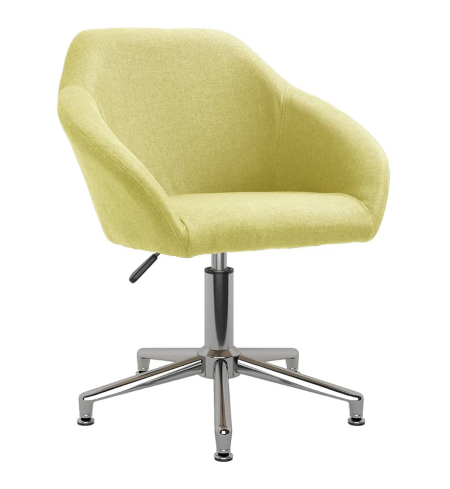 Chaise pivotante de bureau Vert Tissu