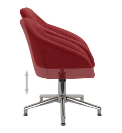 Chaise pivotante de bureau Rouge bordeaux Tissu