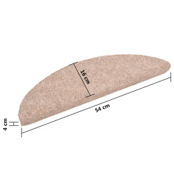 Tapis autoadhésifs de marches 10pcs Marron 56x17x3cm Aiguilleté