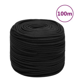 Corde de bateau Noir complet 10 mm 100 m Polypropylène