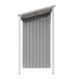 Abri de jardin avec toit prolongé gris clair 277x110,5x181 cm