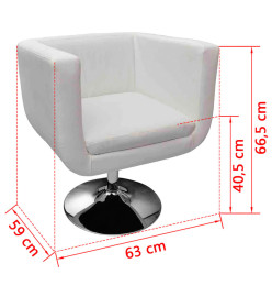 Tabouret de bar Blanc Similicuir