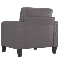 Fauteuil Gris 60 cm Similicuir