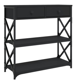 Table console noir 75x28x75 cm bois d'ingénierie