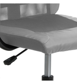 Chaise de bureau gris tissu en maille et similicuir