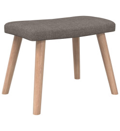 Chaise de relaxation avec tabouret Taupe Tissu