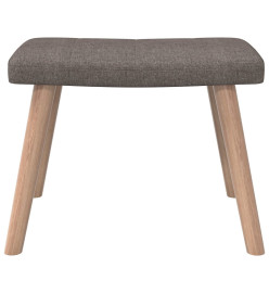 Chaise de relaxation avec tabouret Taupe Tissu