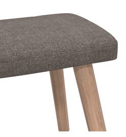 Chaise de relaxation avec tabouret Taupe Tissu