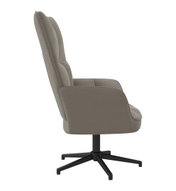 Chaise de relaxation Gris clair Velours