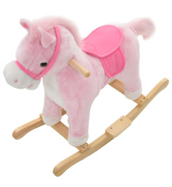 Cheval à bascule Peluche 65x32x58 cm Rose