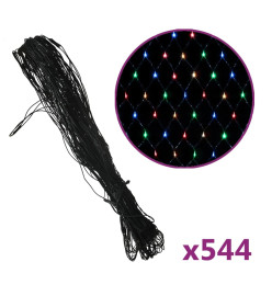 Filet lumineux coloré de Noël 4x4 m 544 LED Intérieur/extérieur