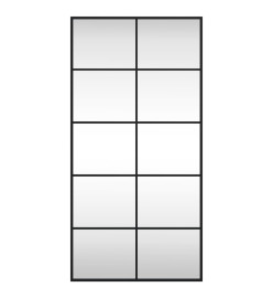 Miroir mural noir 50x100 cm rectangulaire fer