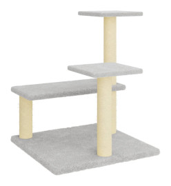 Arbre à chat avec griffoirs en sisal gris clair 61 cm