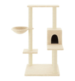 Arbre à chat avec griffoirs en sisal Crème 95 cm