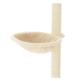 Arbre à chat avec griffoirs en sisal Crème 95 cm